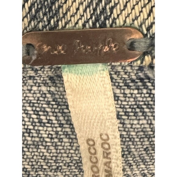 Free People Jacket Womens XS Extra Small Denim Distressed Trucker Thrashed Stain - Picture 10 of 13